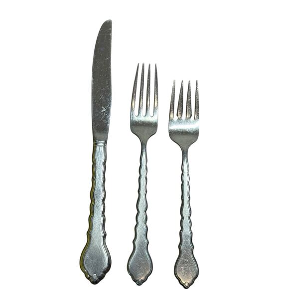 Oneida Community CELLO Burnished Stainless Flatware Replacement 5 Pc Setting - Picture 2 of 8